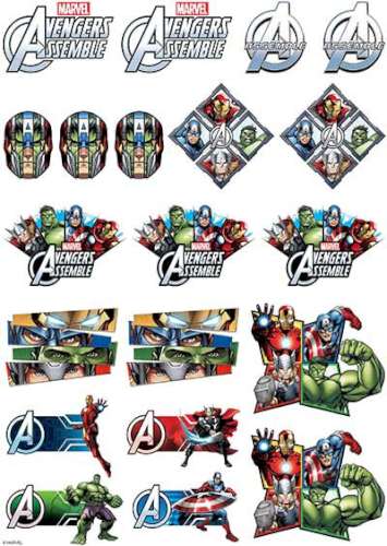 Avengers Edible Icing Character Icon Sheet - Click Image to Close